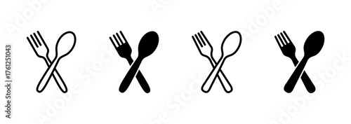 spoon and fork icon vector. spoon, fork and knife icon vector. restaurant sign and symbol