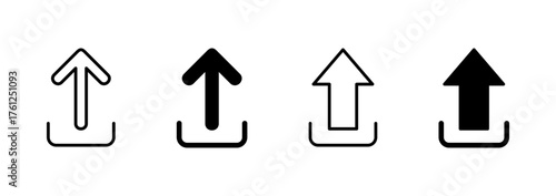 Upload icon vector. load data sign and symbol