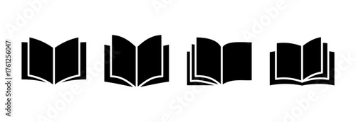 Book icon vector illustration. open book sign and symbol. ebook icon