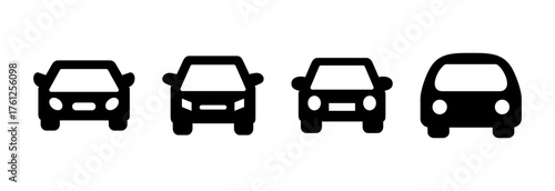 Car icon vector illustration. car sign and symbol. small sedan