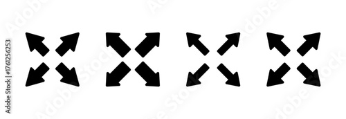 Fullscreen Icon vector illustration. Expand to full screen sign and symbol. Arrows symbol