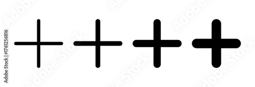 Plus Icon vector illustration. Add plus sign and symbol