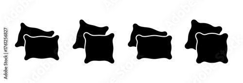 Pillow icon vector illustration. Pillow sign and symbol. Comfortable fluffy pillow