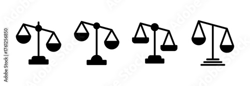 Scales icon vector illustration. Law scale icon. Justice sign and symbol