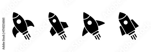 Rocket icon vector illustration. Startup sign and symbol. rocket launcher icon