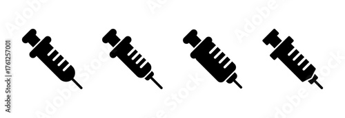 Syringe icon vector illustration. injection sign and symbol. vaccine icon