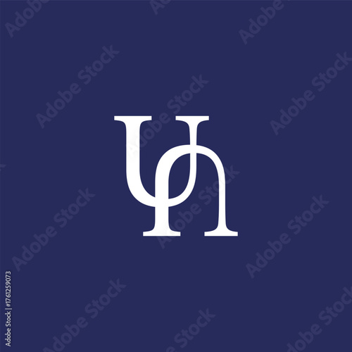 Modern unique creative UN letters logo design