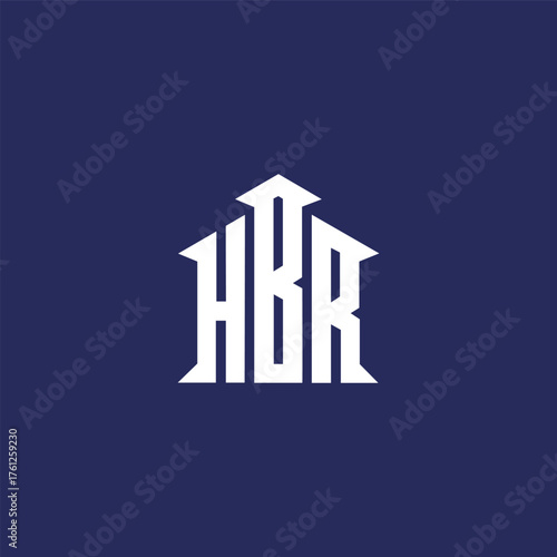 Modern unique creative HBR letters logo design