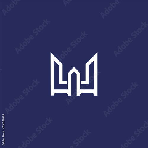 Modern unique creative W letters logo design