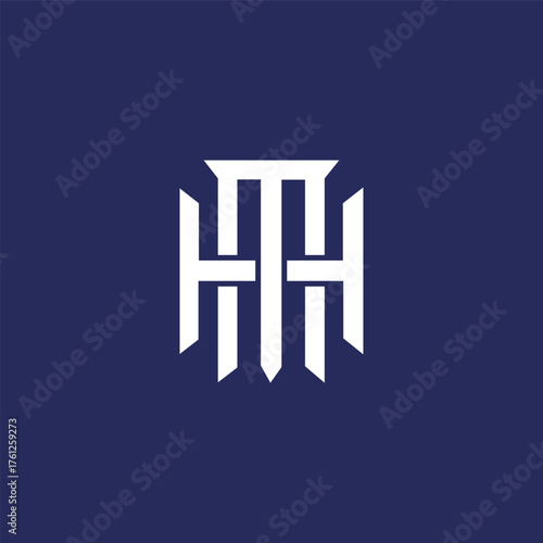 Modern unique creative MH letters logo design