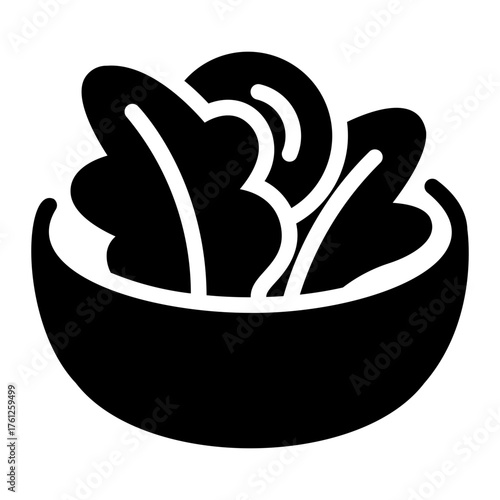 salad glyph icon