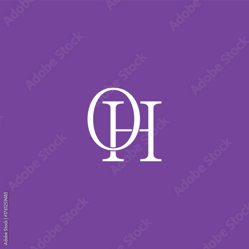 Modern unique creative OH letters logo design templete