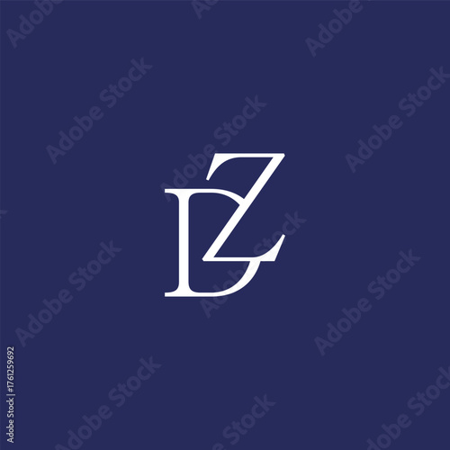 Modern unique creative DZ letters logo design templete