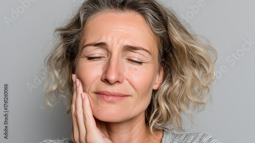 Woman experiencing tooth pain and discomfort