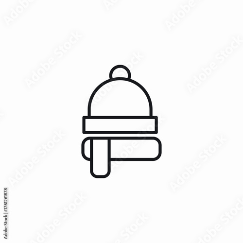 beanie scarf warm set icon sign vector