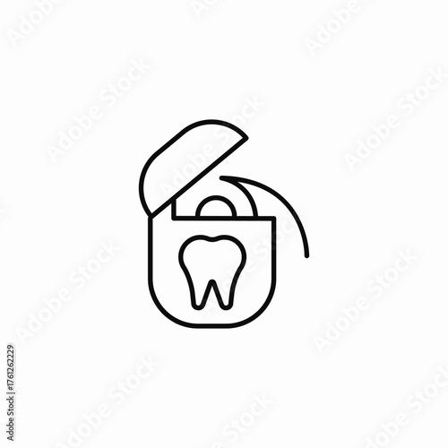 dental floss icon sign vector