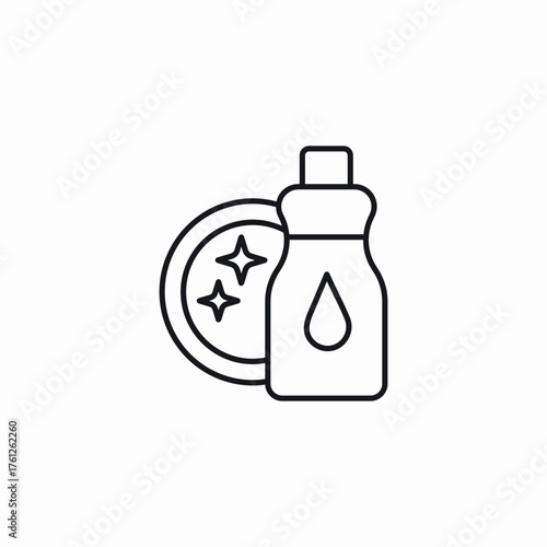 dish wash liquid icon sign vector