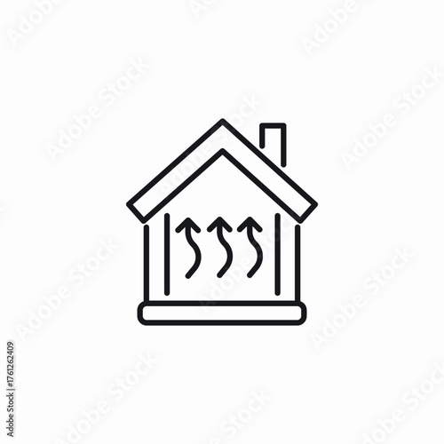 house heating icon sign vector