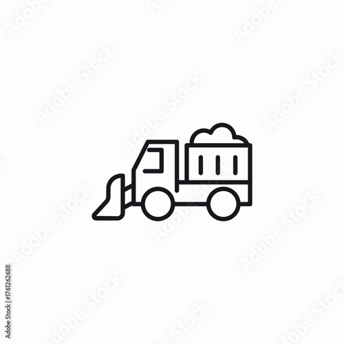 snowplow vehicle icon sign vector
