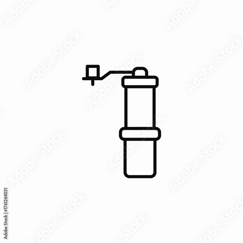 small coffee mill icon sign vector