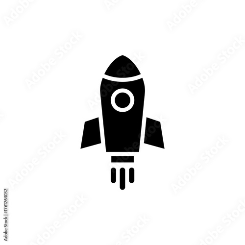 Rocket icon vector for web and mobile app. Startup sign and symbol. rocket launcher icon