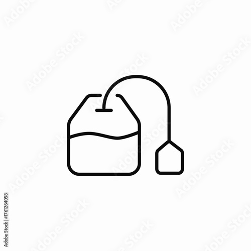 tea bag part icon sign vector