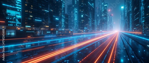 Neon Nexus of Future Cityscape.