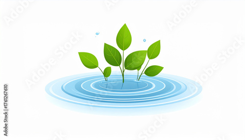 Gentle Water Plants Composition