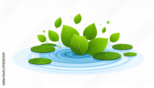 Gentle Water Plants Composition