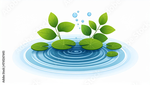 Gentle Water Plants Composition