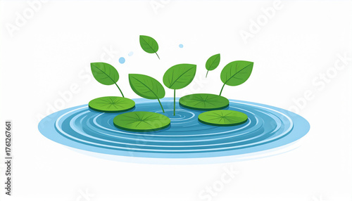 Gentle Water Plants Composition