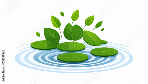 Gentle Water Plants Composition