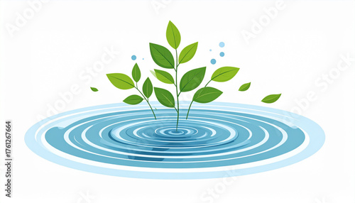 Gentle Water Plants Composition