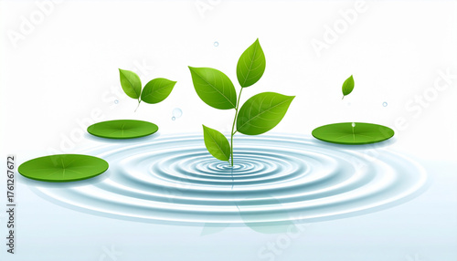 Gentle Water Plants Composition