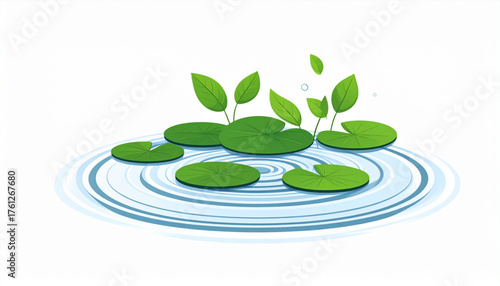 Gentle Water Plants Composition