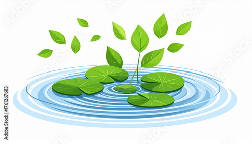 Gentle Water Plants Composition