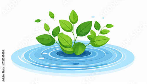 Gentle Water Plants Composition