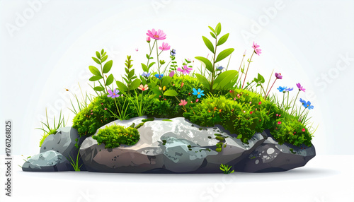 Fantasy Mossy Stones Scene