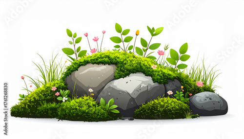 Fantasy Mossy Stones Scene