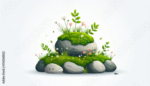 Fantasy Mossy Stones Scene