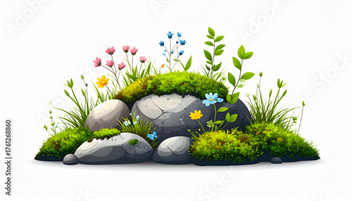 Fantasy Mossy Stones Scene