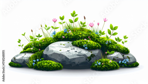 Fantasy Mossy Stones Scene