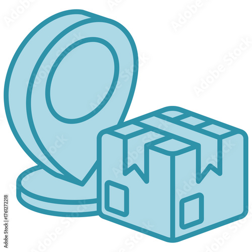 Location Mini Illustration Isometric Icon. Use For Modern Concept, Print, Ui, Ux Kit, Web And App Development. Vector Related To Market, Business, Finace