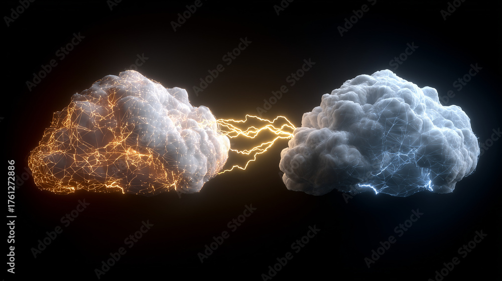 Fototapeta premium Disaster Recovery Cloud Infrastructure | Backup Data Center Technology Visualization