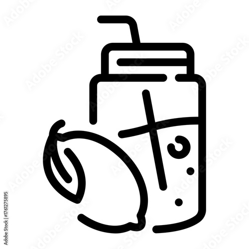 lemon juice line icon