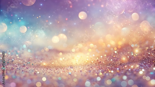 Shimmering Glittering Background with Sparkling Lights and a Magical Festive Atmosphere