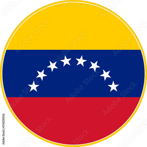 Free Download Venezuela Circle Flag, Venezuela Flag Icon - GFXLoad