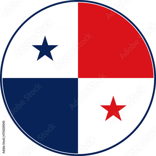 Free Download Panama Circle Flag, Panama Flag Icon - GFXLoad
