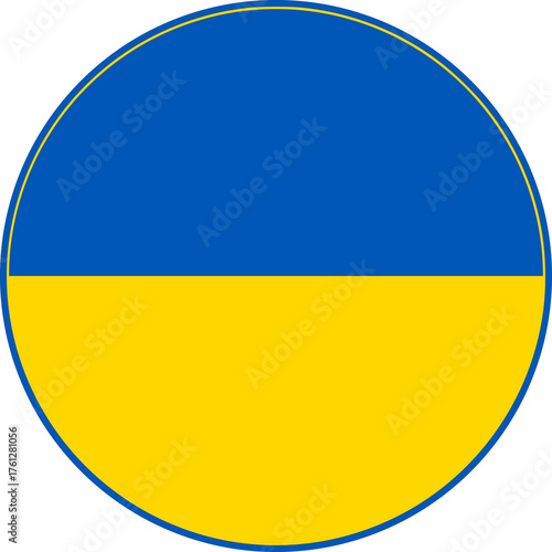 Free Download Ukraine Circle Flag, Ukraine Flag Icon - GFXLoad