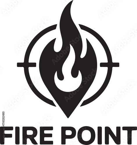 Captivating fire point logo design with transparent background for versatile branding applications isolated on transparent background